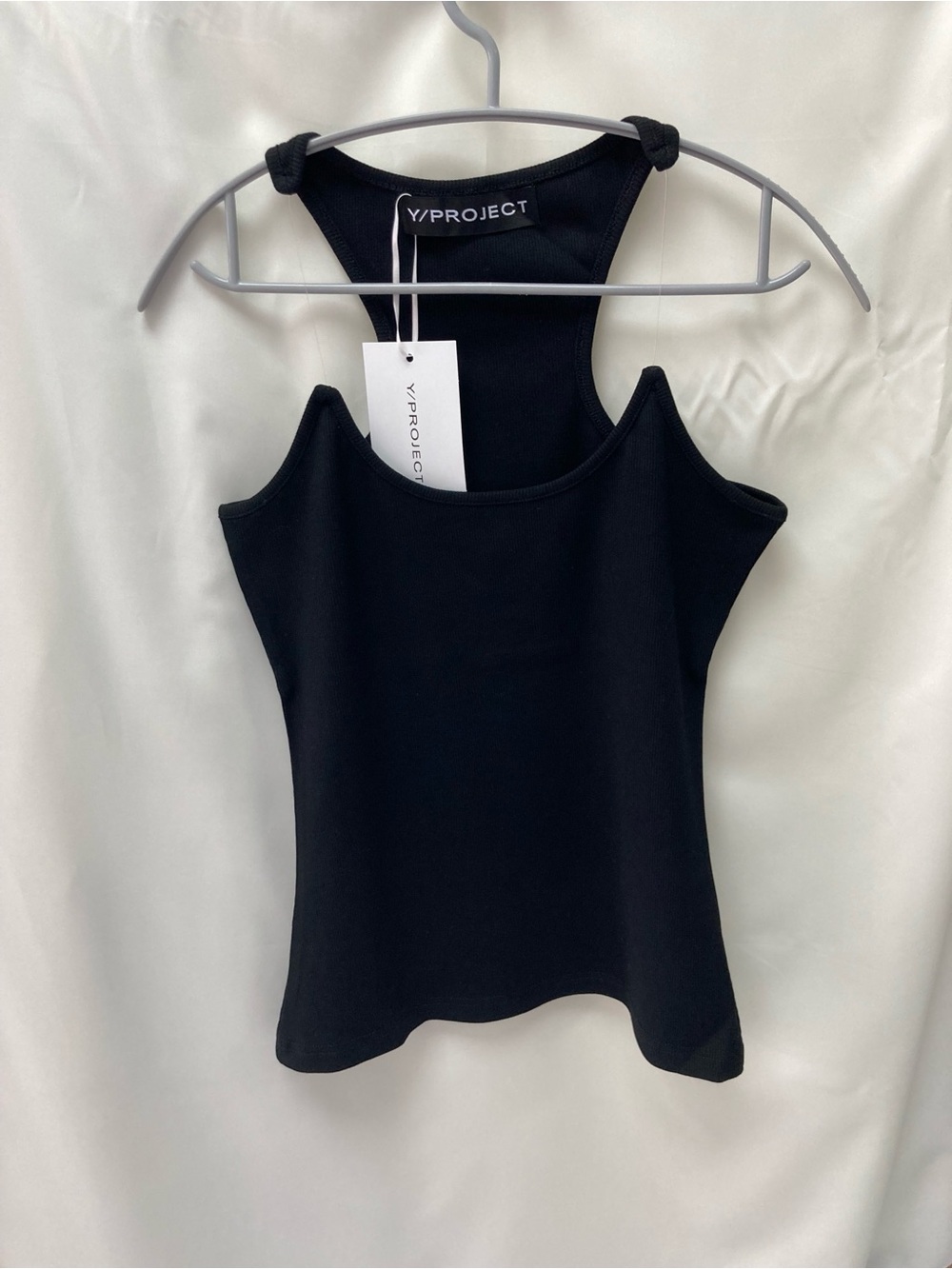 Y/Project Black Cutout Racerback Tank
